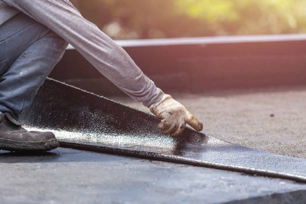 Professional Basement Waterproofing technician working in University Center, VA